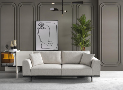 Three Seater Sofa 3 Seater Sofas Modern White Design Fabric Polyester new